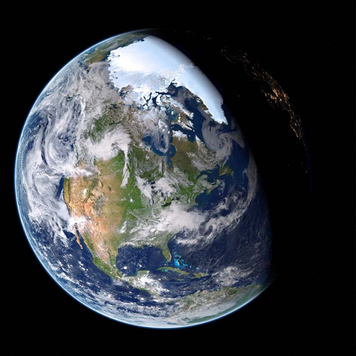 a view of earth from space